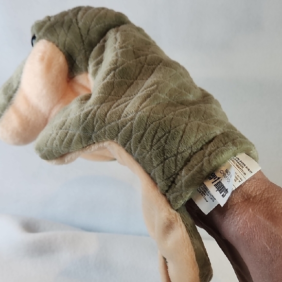 Green and Beige Adorable PIER ONE IMPORTS Dinosaur Hand Puppet - Picture 5 of 6